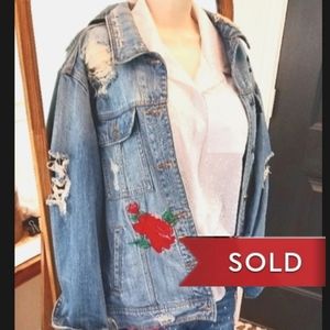 *SOLD*SOLD*SOLD* JEANS Oversized Boyfriend Denim Embroidered
